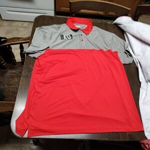 New Etonic Silver Red Colorblock Polo Moisture Wicking Size Men's 3XL